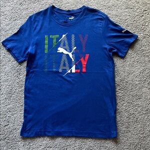 Puma Blue Italy Graphic Tee